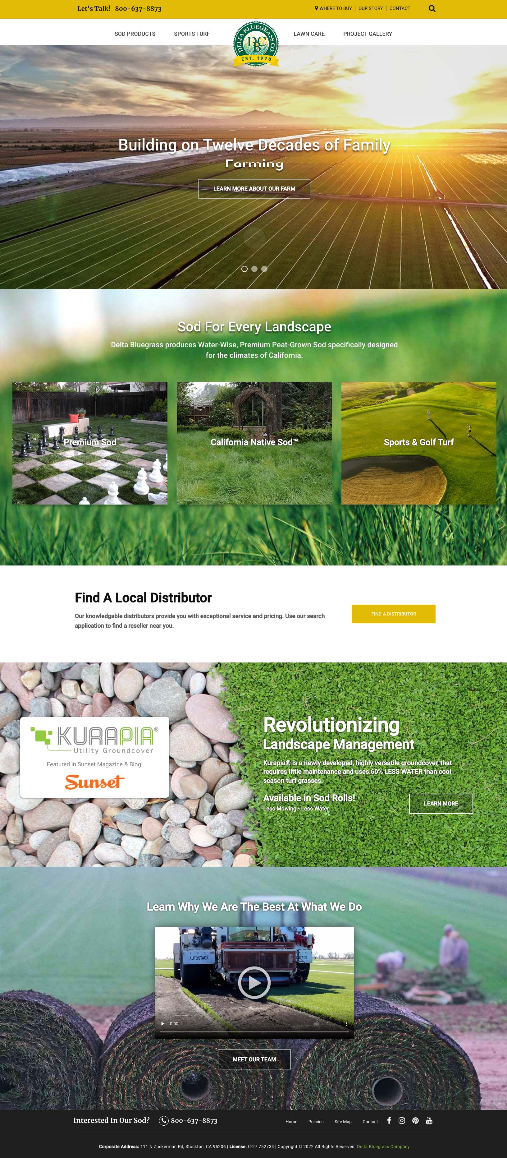 Delta Bluegrass Company Website