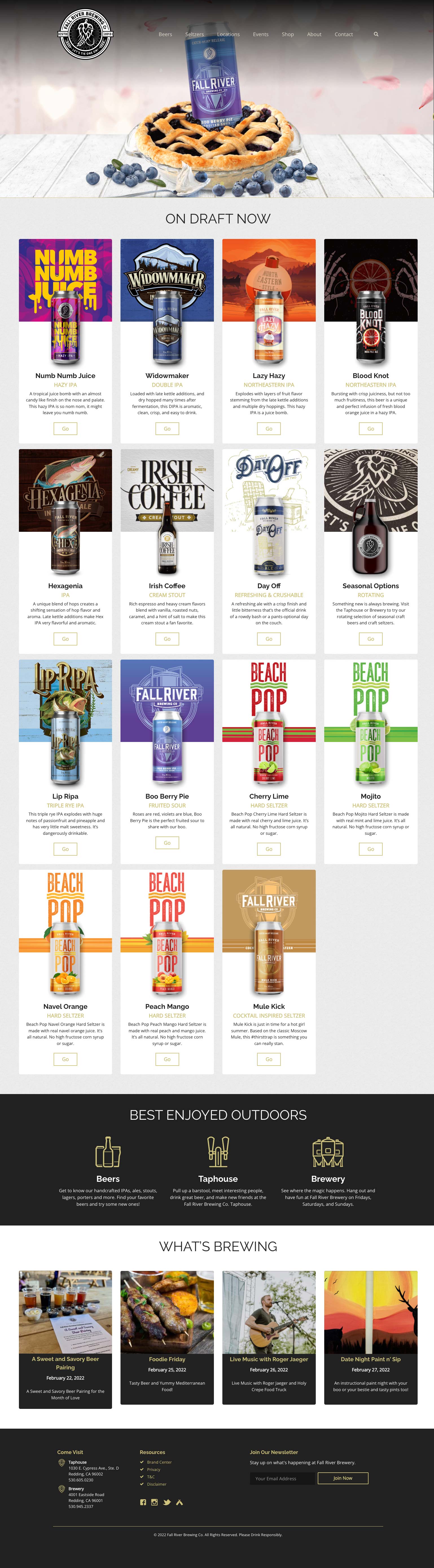 Fall River Brewing Company Website