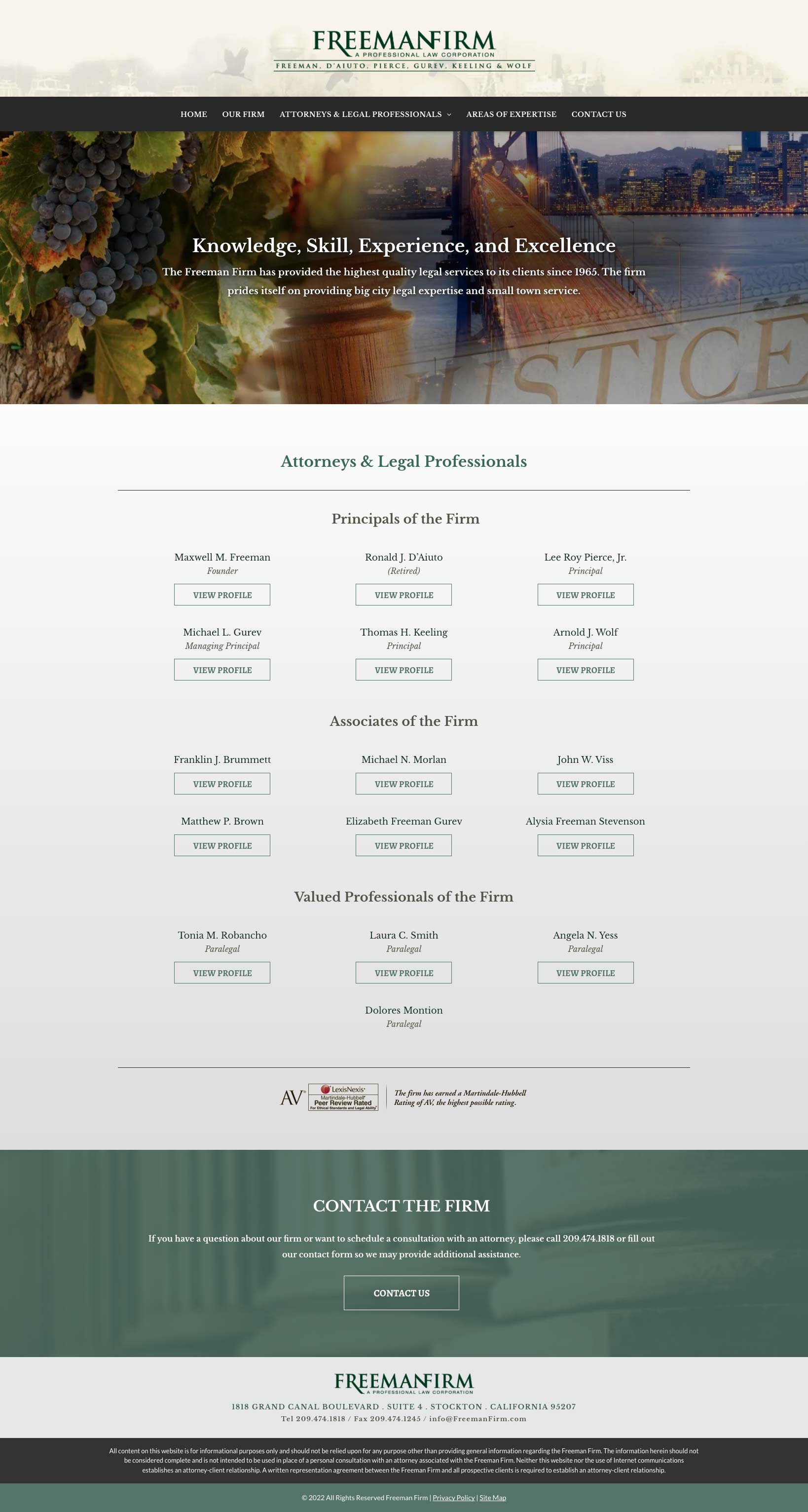 Freeman Firm Law Website