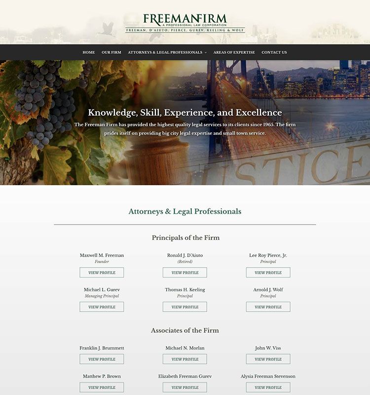 Freeman Firm Law Website