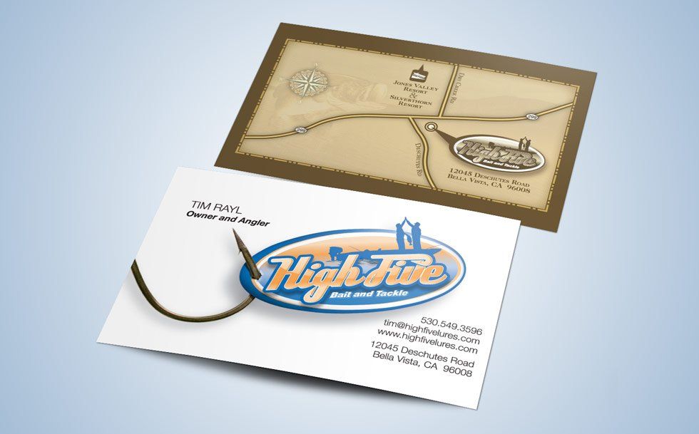 High Five Bait and Tackle Logo and Branding