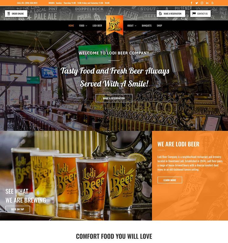 Lodi Beer Company Website