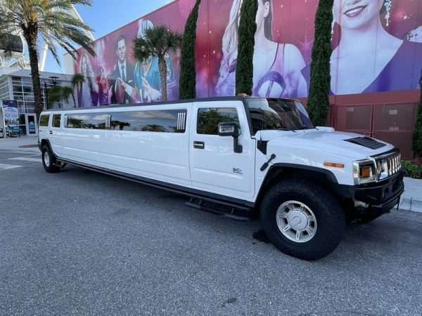 white hummer limousine service to Port Canaveral