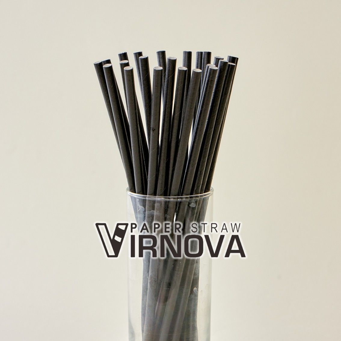 Virnova 竹好吸 6x195mm 黑色平口裸包竹纖維紙吸管商品展示圖