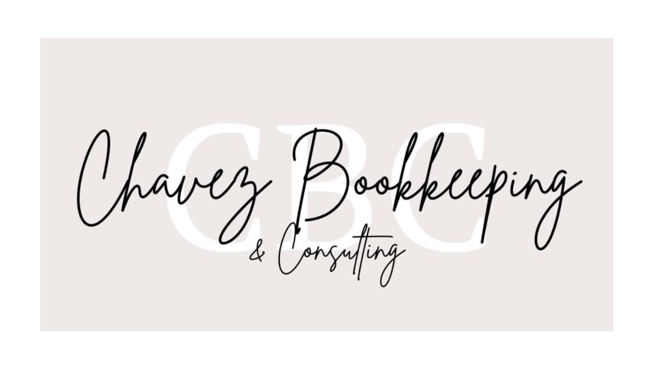 A logo for chavez bookkeeping and consulting is shown on a white background.
