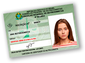 Um cartão de identificação verde com a foto de uma mulher