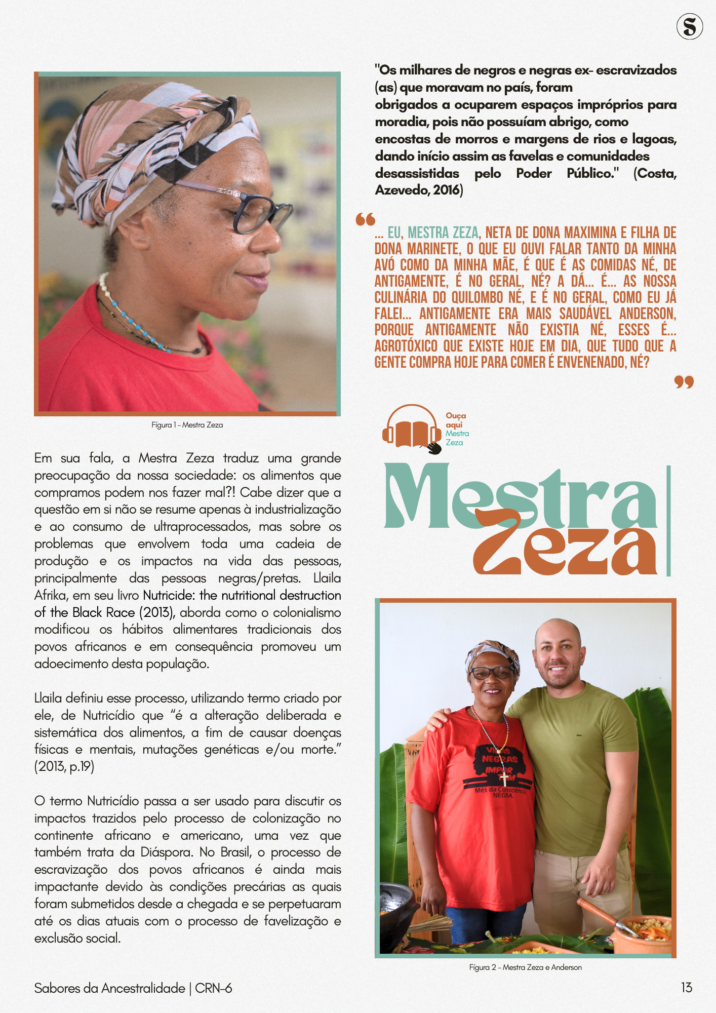 Um homem e uma mulher estão de pé, um ao lado do outro, em uma página de uma revista.