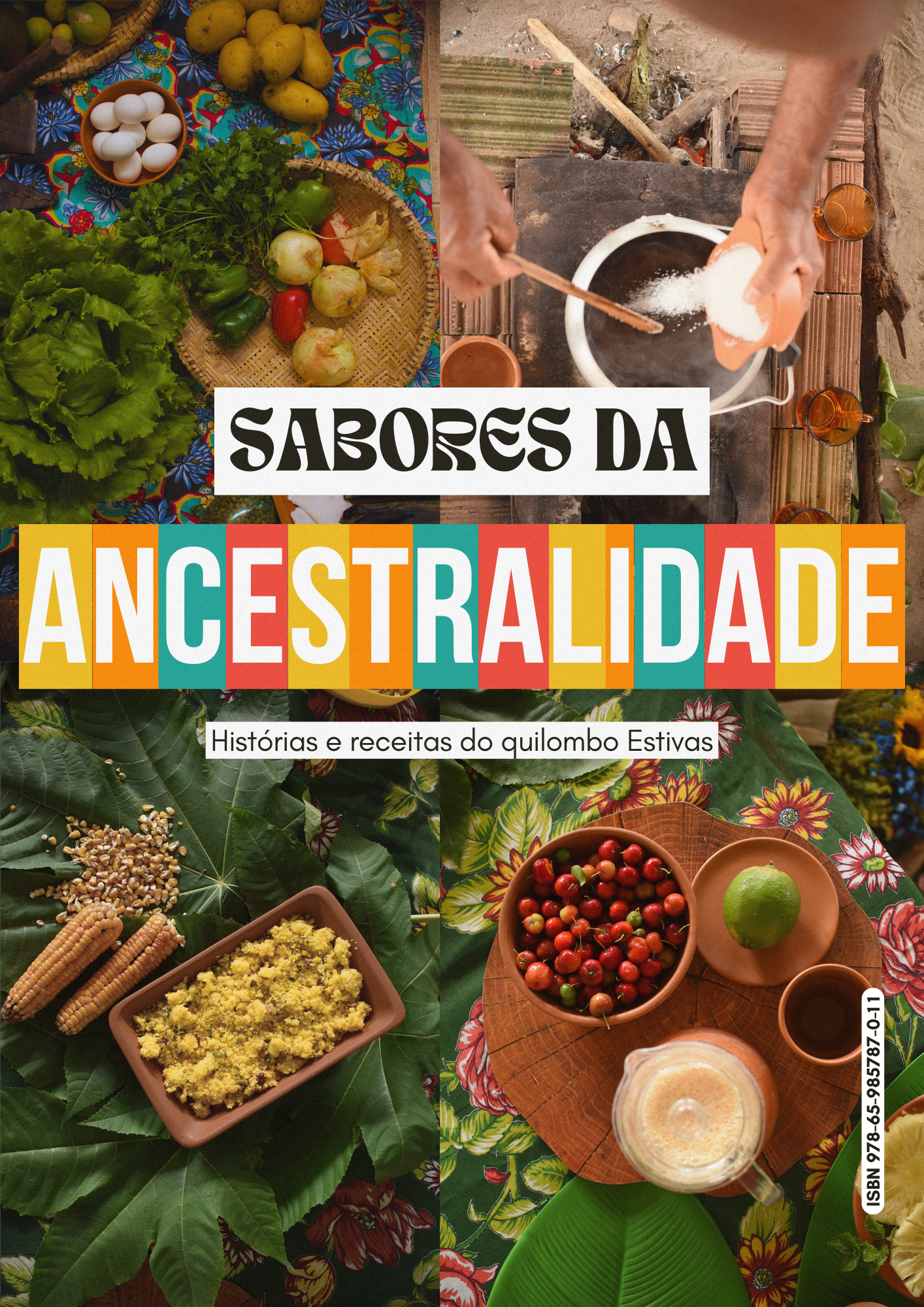 A capa de um livro de receitas chamado sabores da ancestralidade