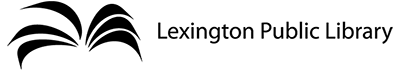 A black and white logo for lexington public library