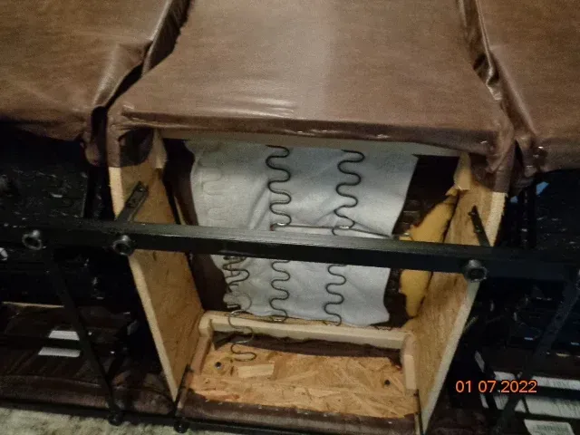 A picture of the inside of a chair taken on january 07 2022