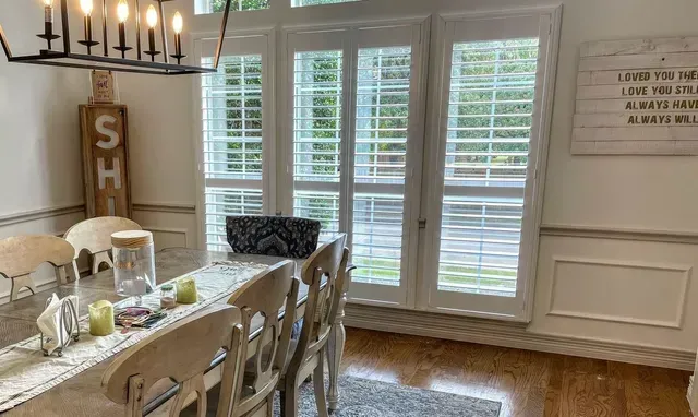 Custom plantation shutters in a Texas home