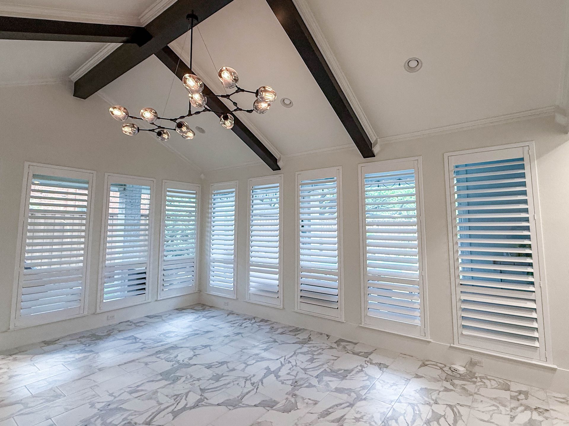 Plantation Shutters installed in entire Plano, TX home
