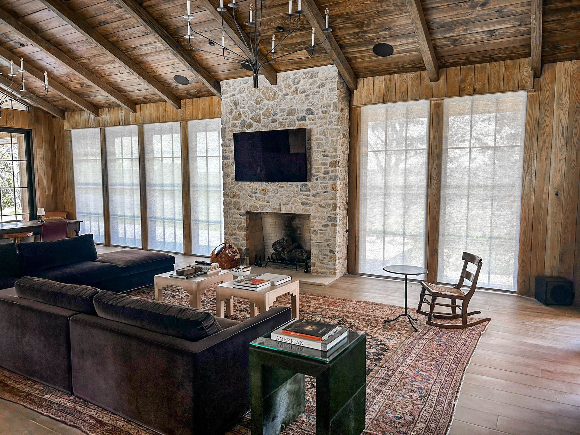 Roller shades (Solar Shades) installed in a Waco, Texas home