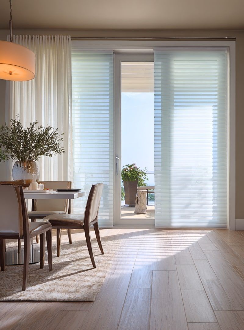 Beautiful Home with with custom window treatments in Texas.