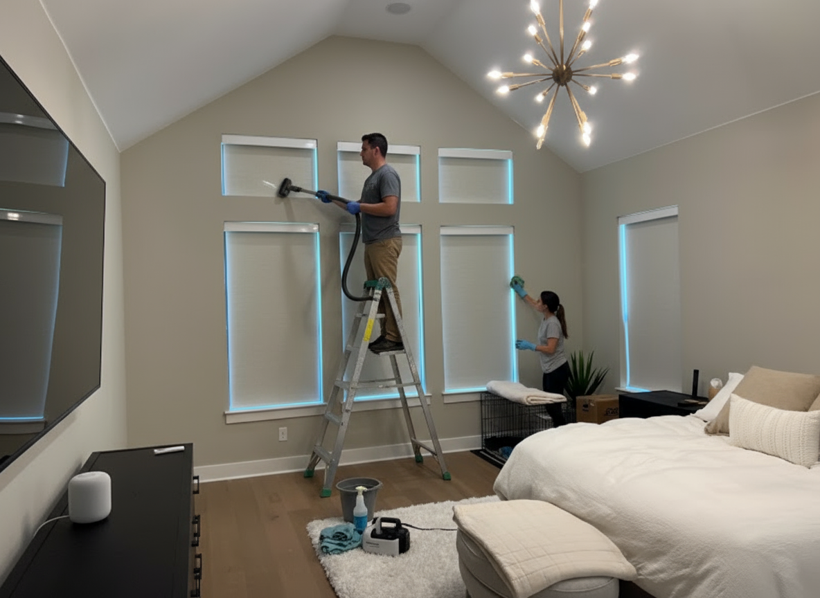 Affordable window shades enhancing a Texas home