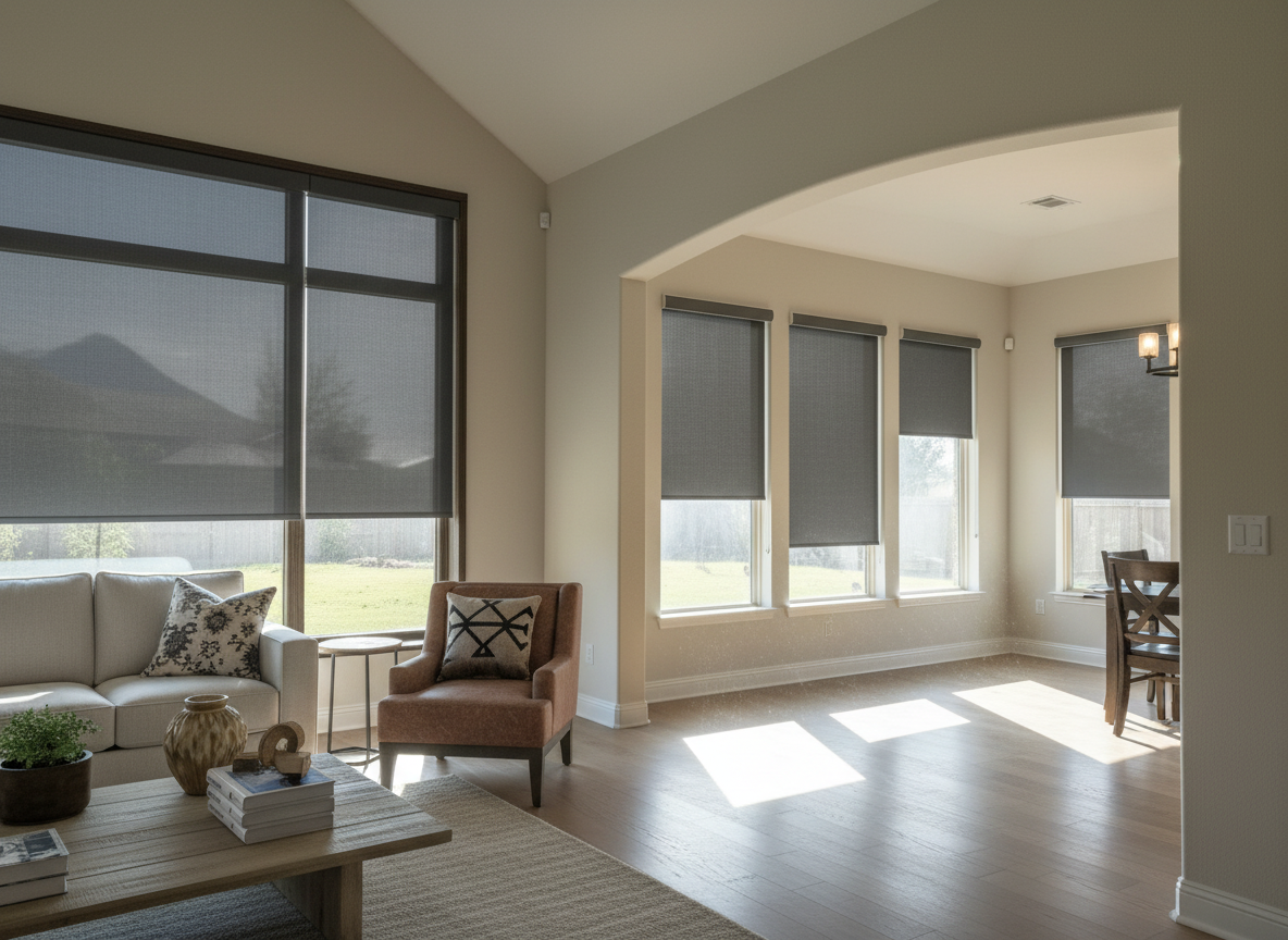 Motorized shades controlled via smartphone