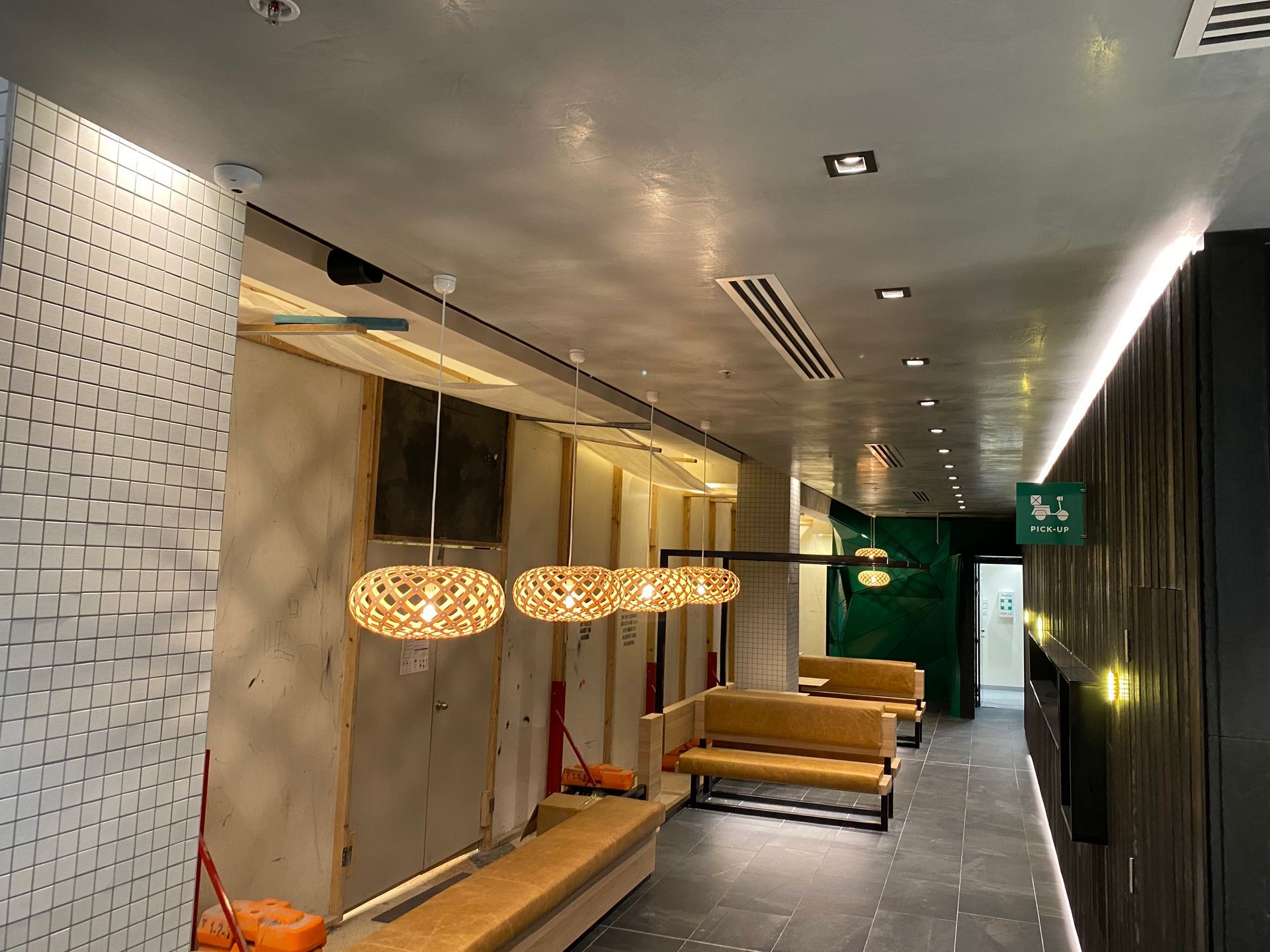 Lighting is being installed in a restaurant — Alliance Group in Bonville, NSW