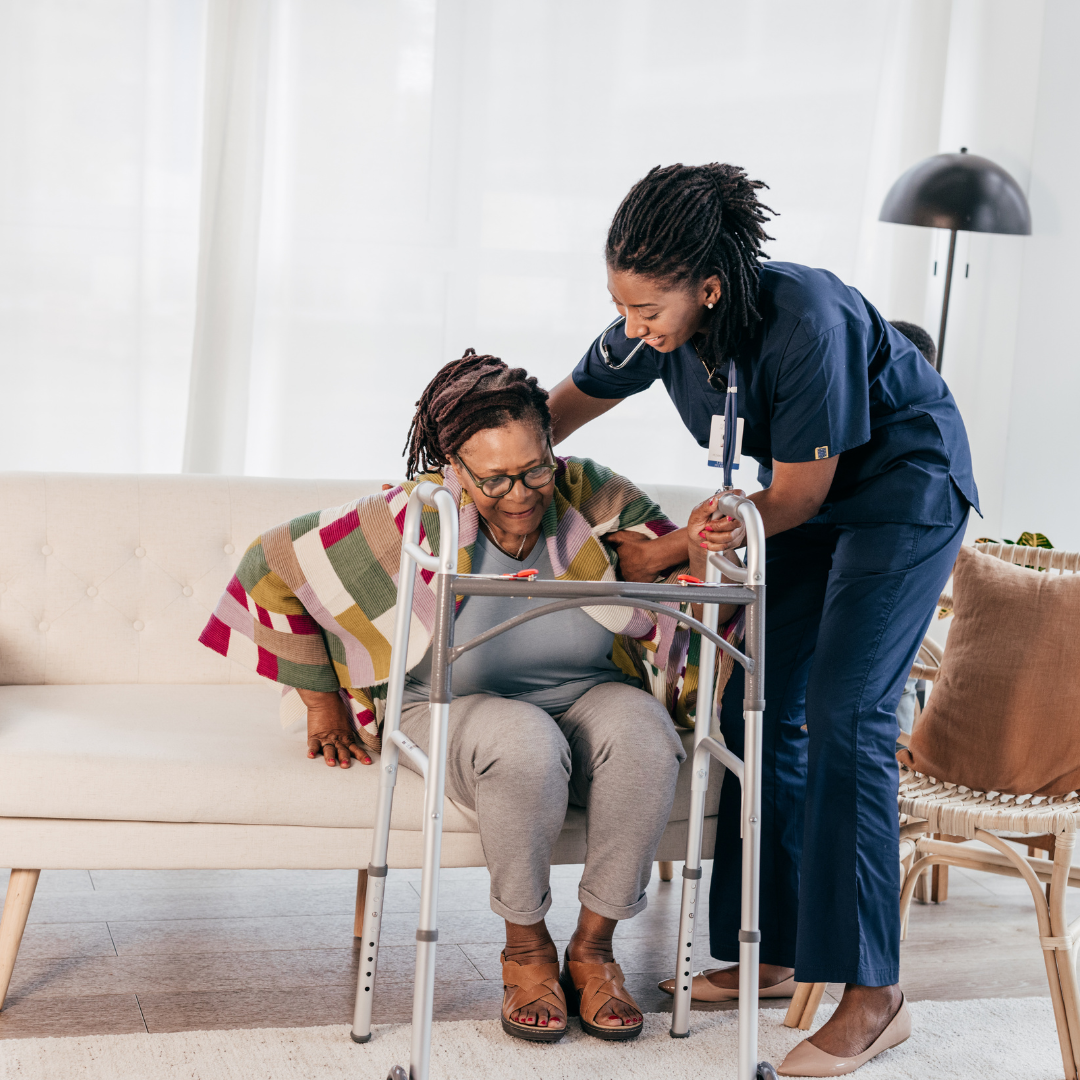 caregiver with her patient