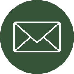 A white envelope in a green circle.