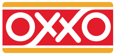 Logotipo de la tienda de conveniencia OXXO en rojo, naranja y blanco.
