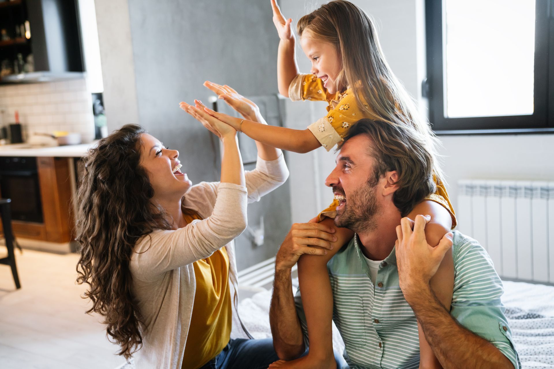 A happy family.