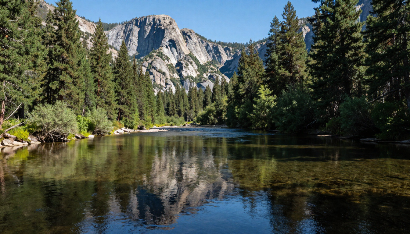 A calm moment on the river between rapids