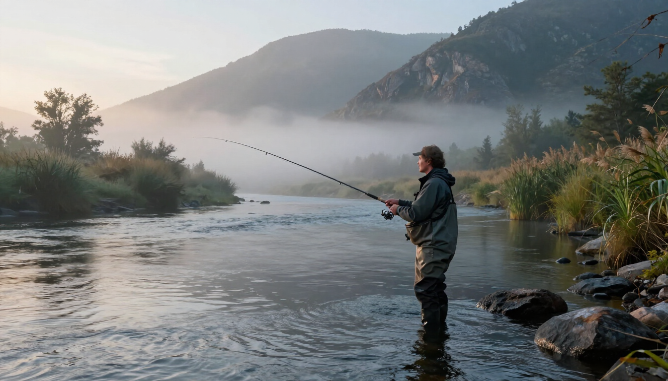 Steelhead fishing gear on the Salmon River.
