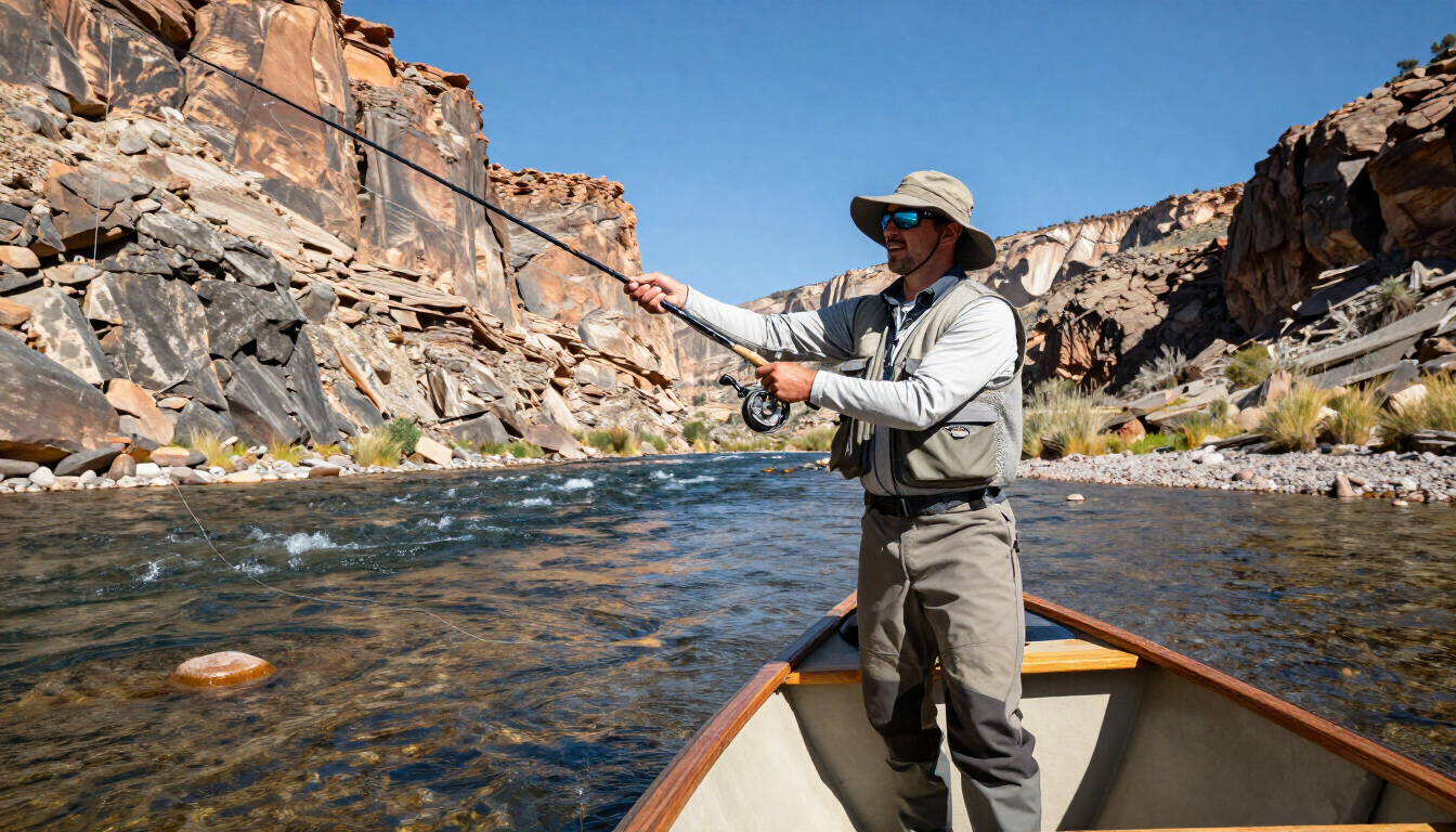 Angler casting on the Salmon River