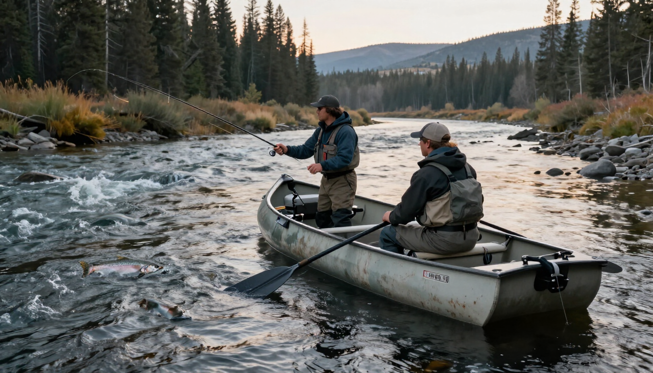 Guided steelhead fishing on the Salmon River in Idaho