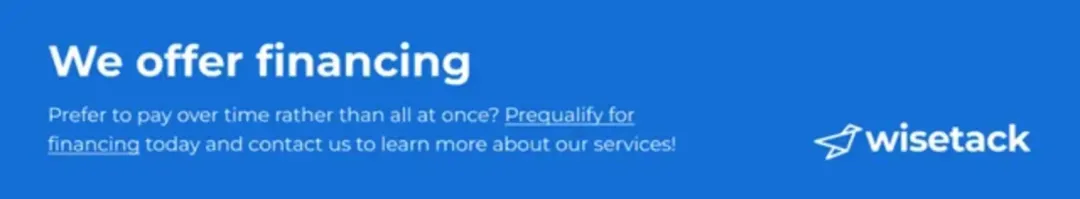We offer financing