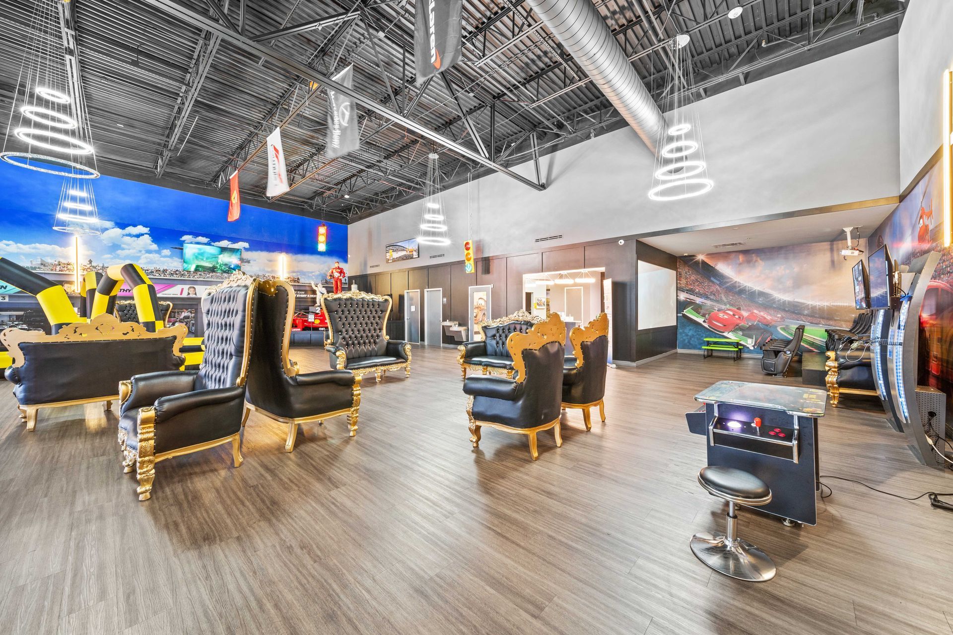 Grand Prix Dental in Katy, TX A large room with a lot of chairs and tables in it.