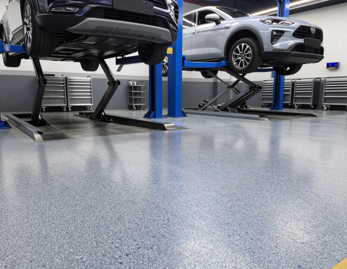 Auto bay flake coating