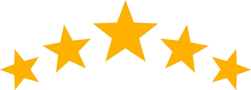 a row of yellow stars on a white background .