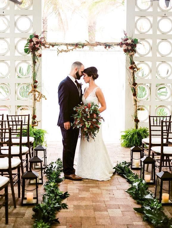 bride and groom kissing
