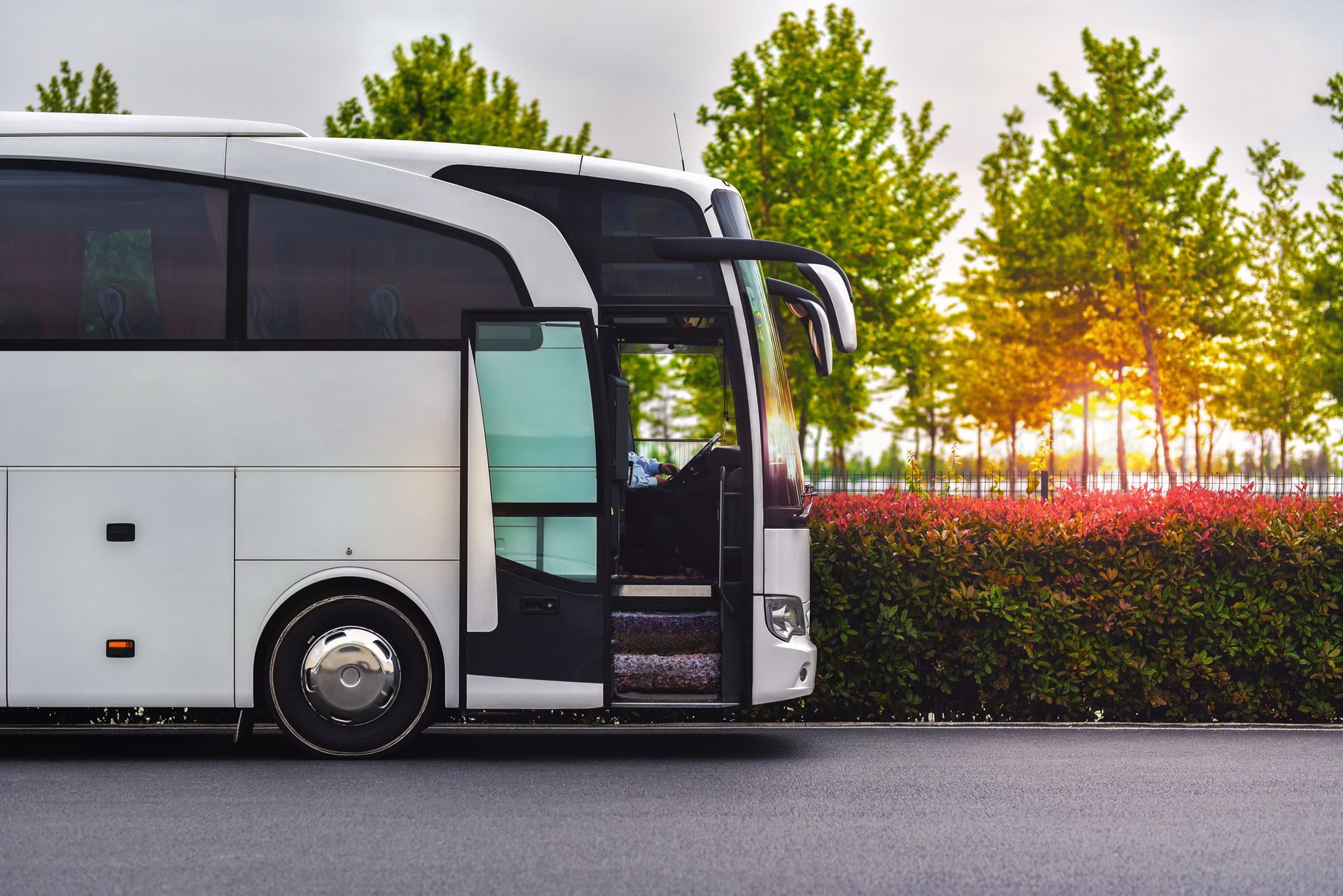 A charter bus.