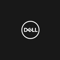 Dell logo on a black background