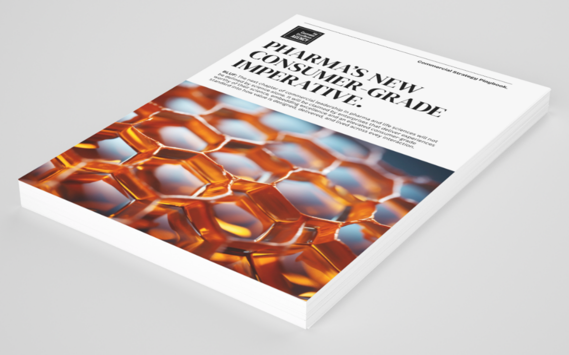 White book with a black title and a colorful orange-brown honeycomb pattern on the cover