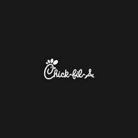 Chick-fil-A logo in white on a dark background