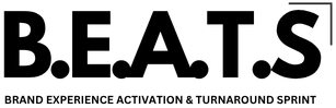 B.E.A.T.S. logo in bold black text with the subtitle “Brand Experience Activation & Turnaround Sprint”