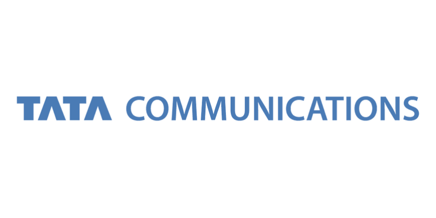 Tata Communications logo in blue text on a white background