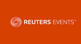 Reuters Events logo on orange background with white text and dot emblem