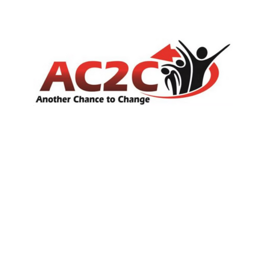 AC2C logo with red text and an upward arrow encompassing stylized figures. "Another Chance to Change" tagline.