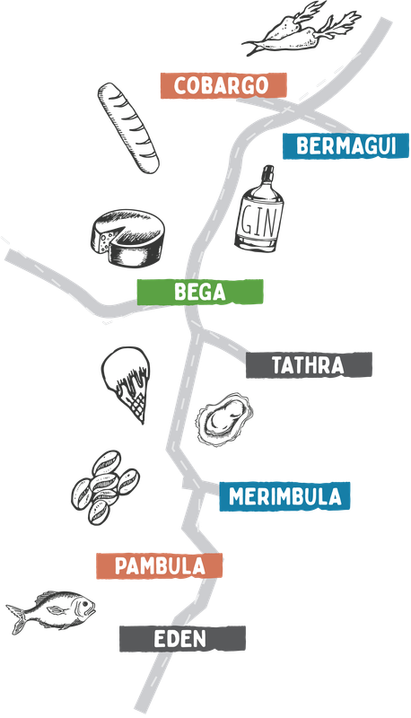 2023 EAT Festival map, Sapphire Coast NSW