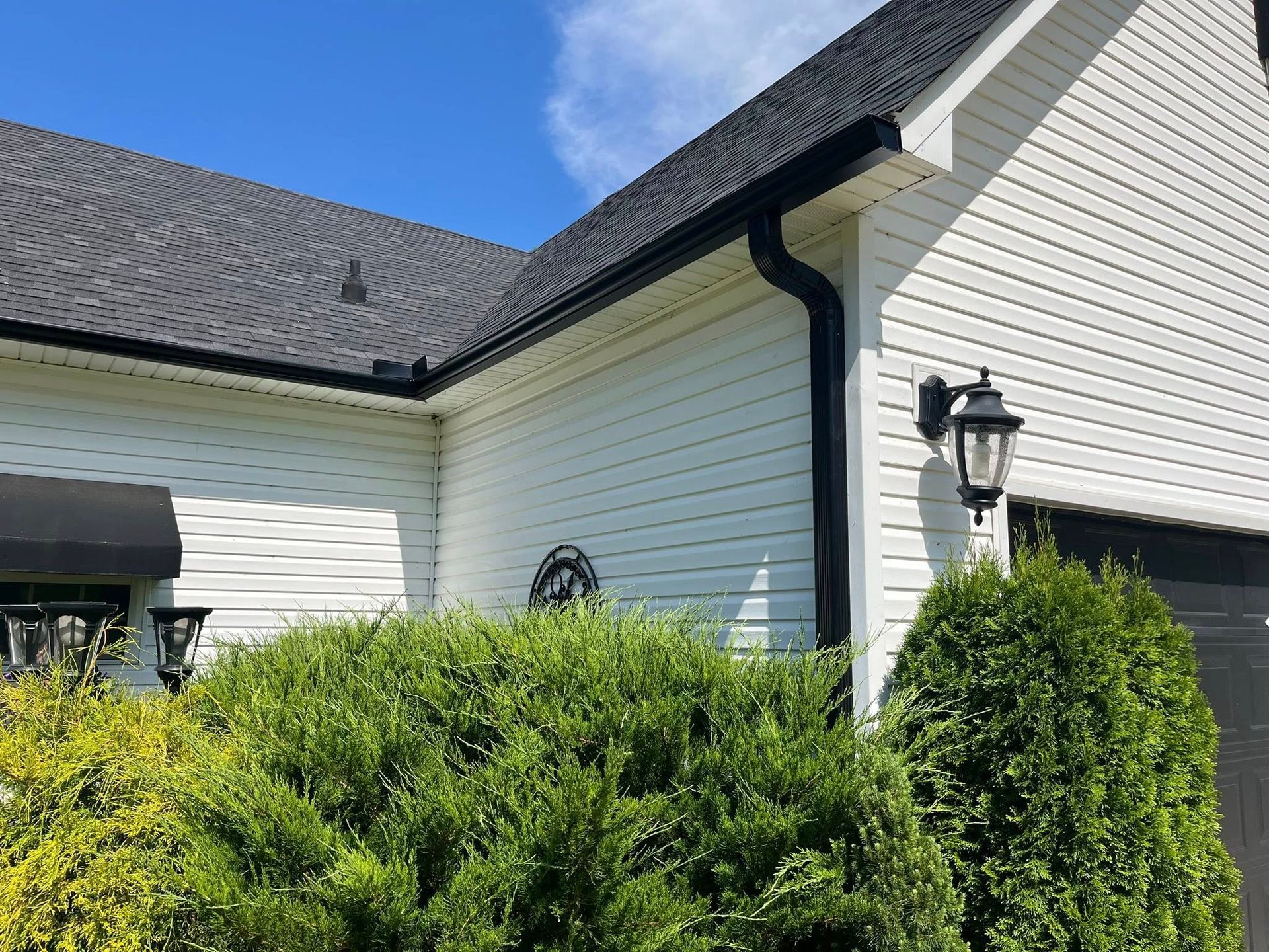 dark gray shingle roof
