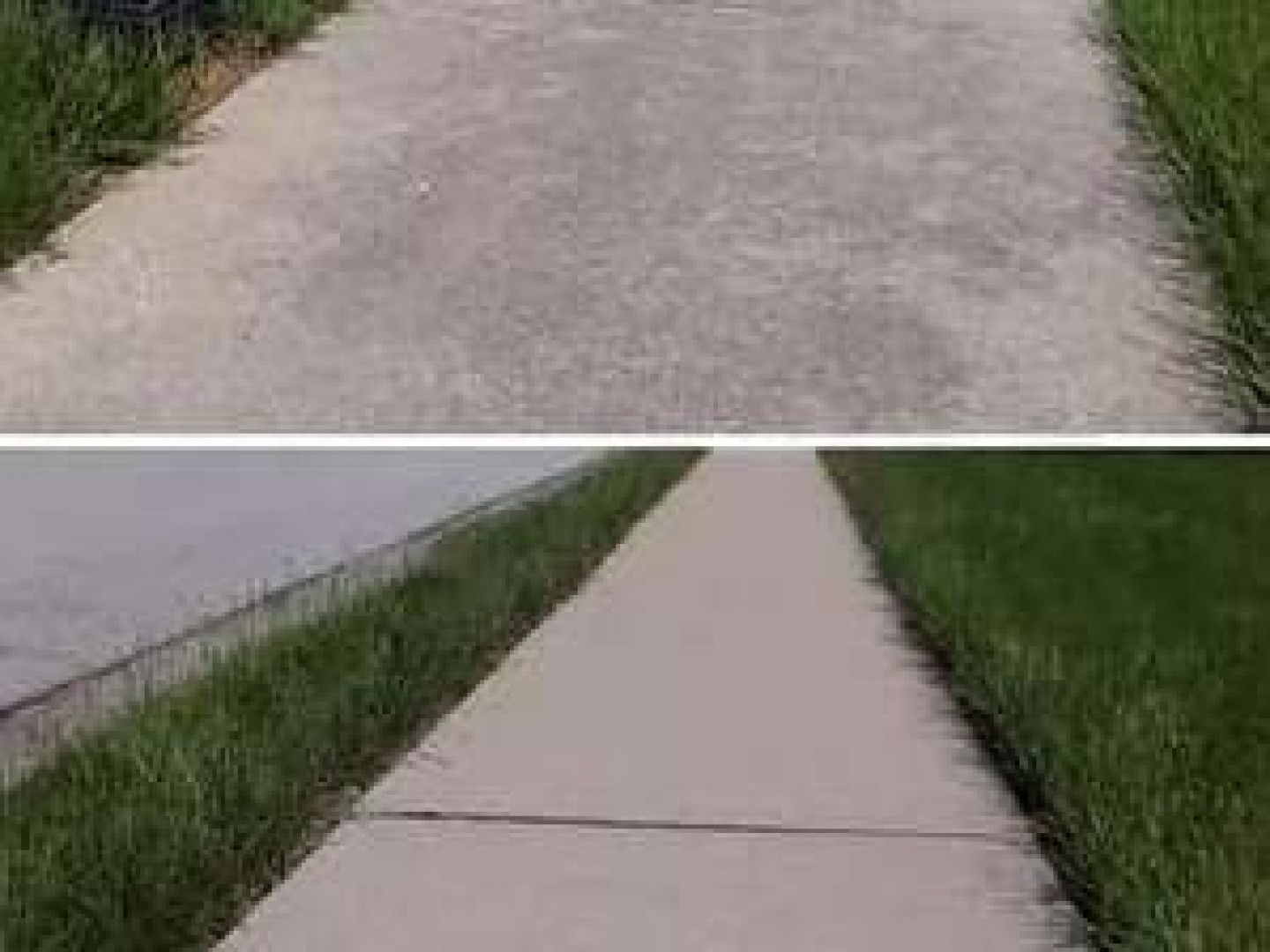 concrete before and after washing