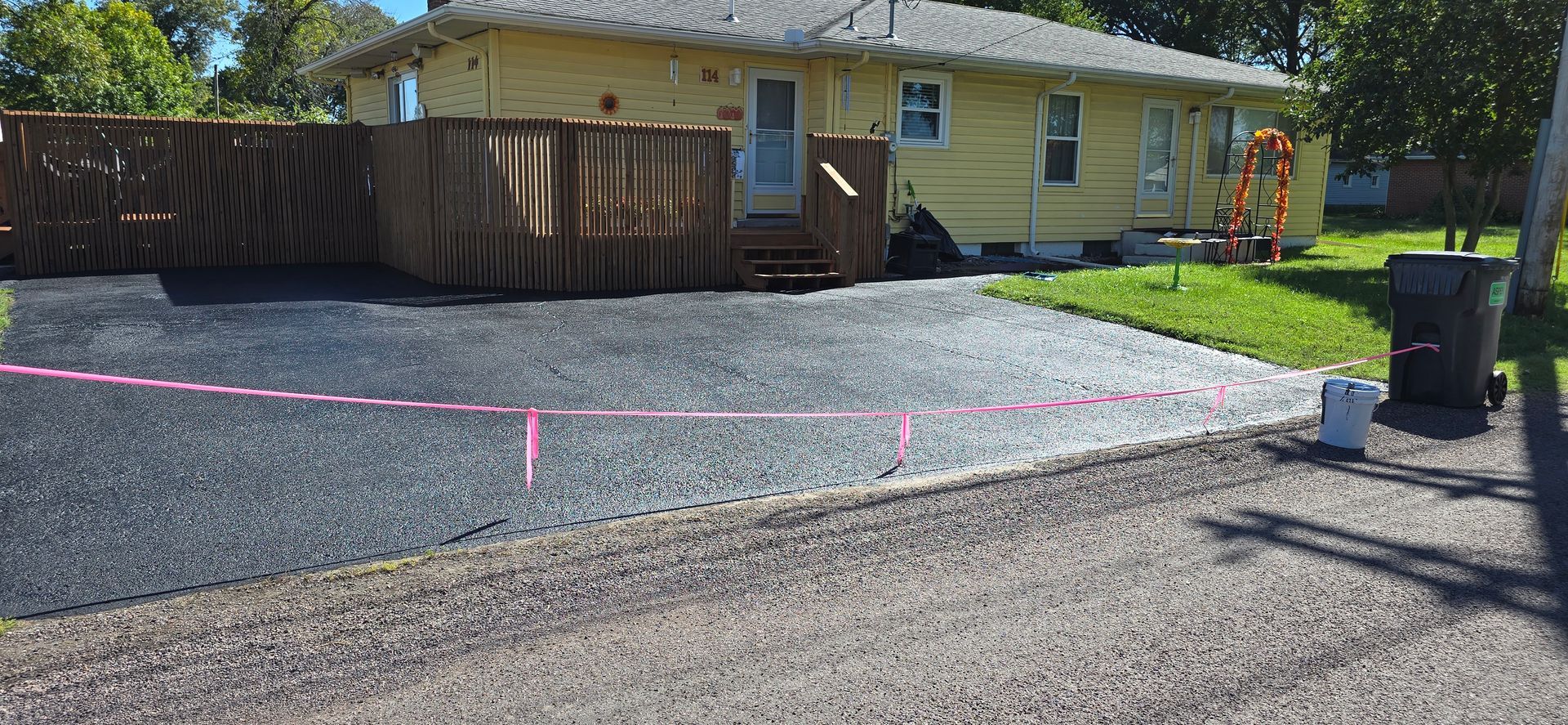 Clogged Gutters After: Asphalt Sealcoating with Bio Blacktop Sealer