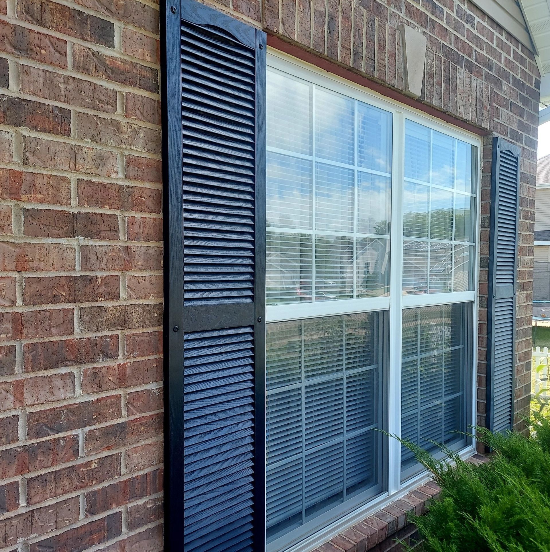 Shutter Shield applied to vinyl shutters