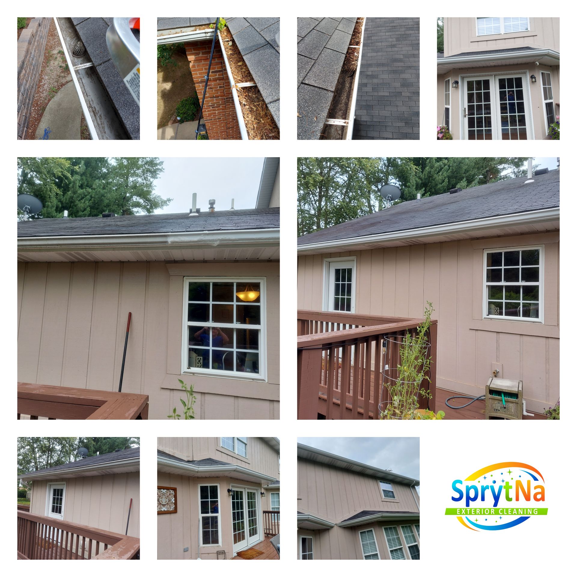 Professional gutter cleaning and brightening in Belleville, IL. Expert exterior maintenance by SprytNa Exterior.