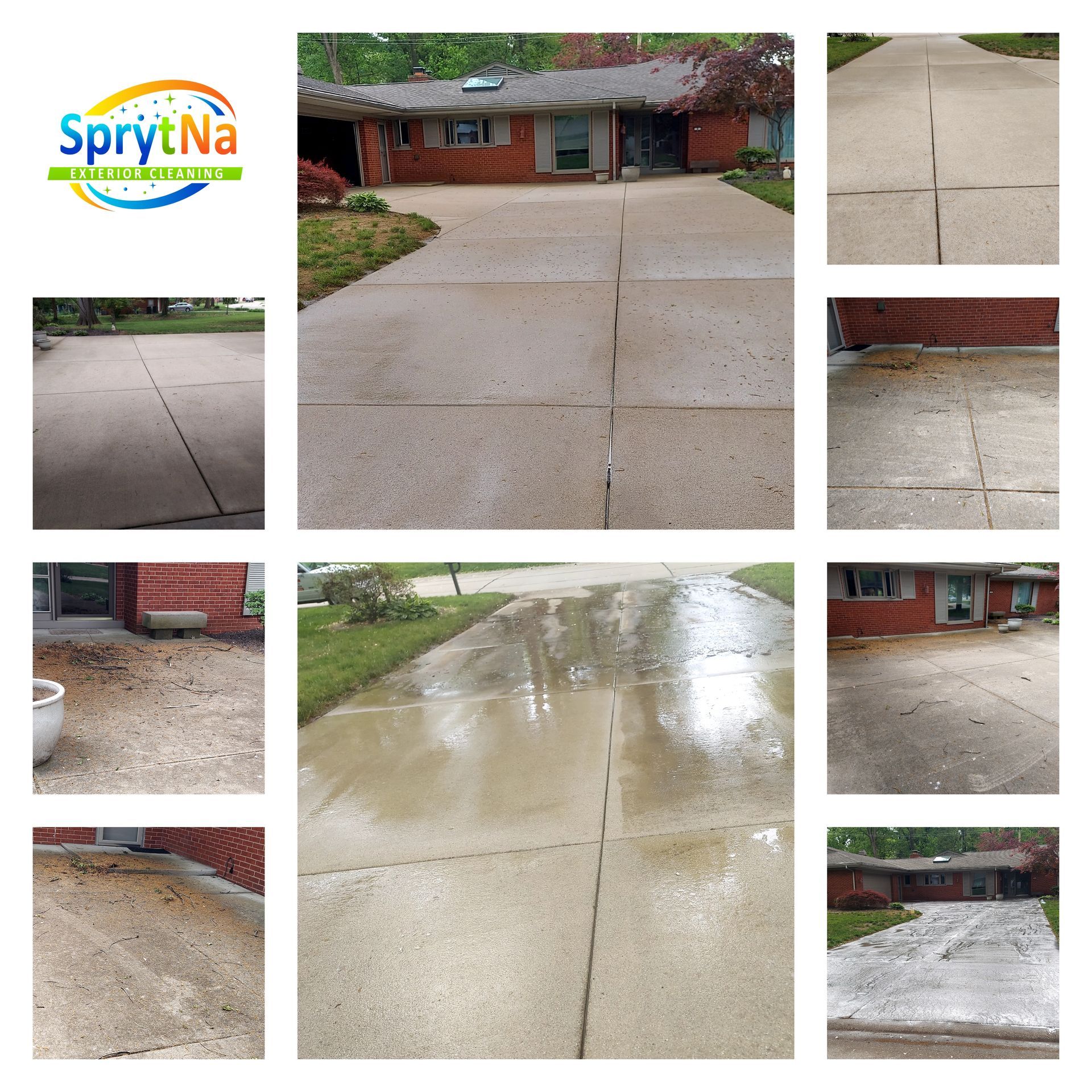 Driveway Cleaning in progress: Belleville, IL