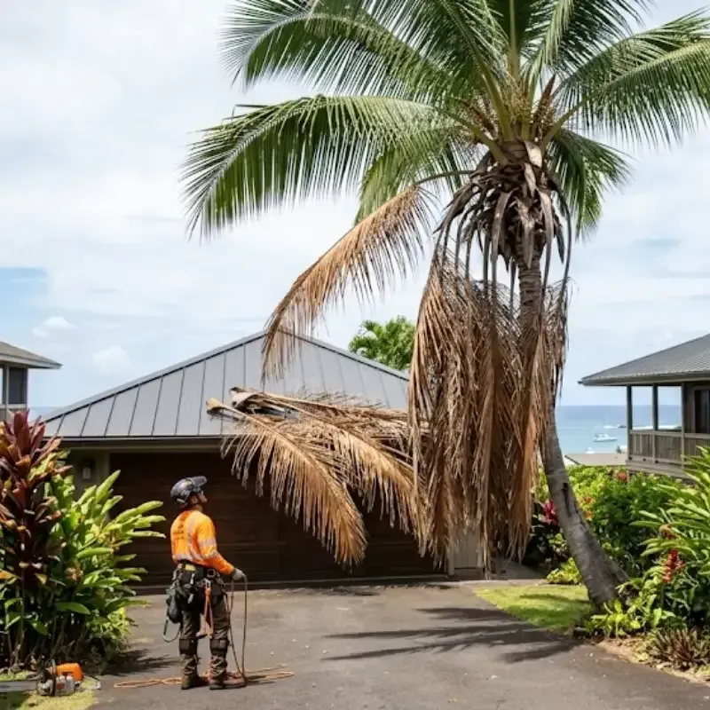 Oahu coconut tree coastal growth study